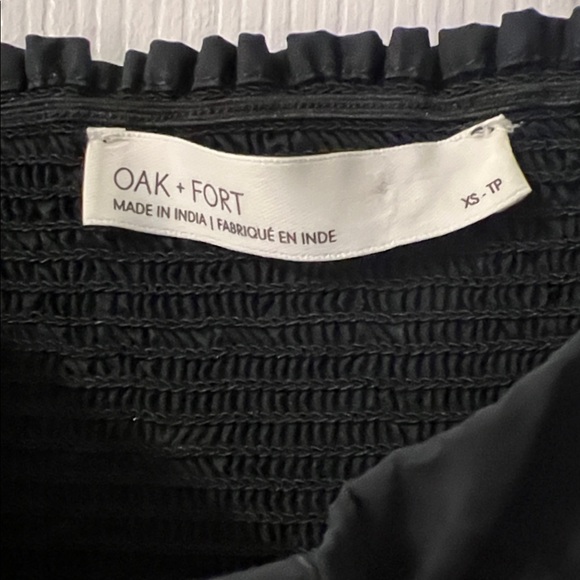 OAK + FORT Black Mini Dress with Square Neck - Picture 2 of 4